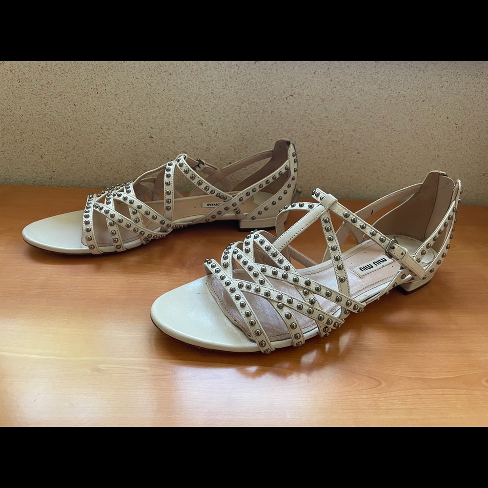 Miu miu flat sandals